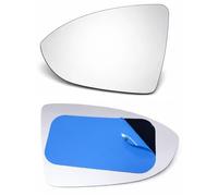 VW Golf MK7 Wing Mirror Glass Left Passenger Side 2013-2020 Convex Heated Stick-On Replacement (Left Hand Passenger Side)