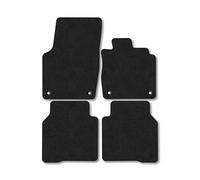 VW ID.7 Tourer (2023+) Premium Car Mats Accessories Tailored Fit Tufted-Pile Carpet Black Trim Non-Slip Floor Mats Full Coverage Compatible Accessory Full Front & Rear Set Hand-Finished with Clips
