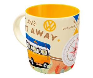 VW Mug, Camper Van Mug, Nostalgic Art Retro Camper Van Mug, Let's Get Away Mug