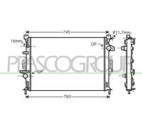 PRASCO FD110R005 Engine radiator