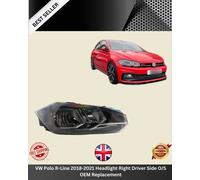 VW Polo R-Line 2018-2021 Headlight Right Driver Side O/S OE Replacement
