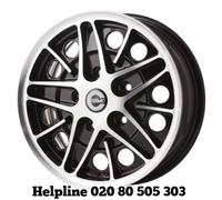 VW T2 Bay Cosmic Alloy Wheels 5.5x15 Black Machined x 4 (NEW)