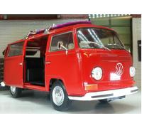 VW T2 Bay Surf Surfboard Camper Welly 1:24 Scale Diecast Detailed Model Red 1972