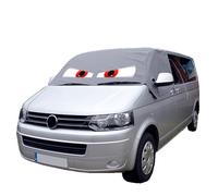 VW T5 Windscreen Cover - Windscreen Frost Protector/Van Screen Cover Winter and Frostblocker For 2003-2015 VW Transporter, Caravelle, Kombi and Shuttle by UK Custom Covers (Grey, Customised)