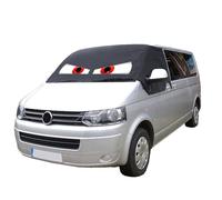 VW T5 Windscreen Cover - Windscreen Frost Protector/Van Screen Cover Winter and Frostblocker For 2003-2015 VW Transporter, Caravelle, Kombi and Shuttle by UK Custom Covers (Black, Customised)