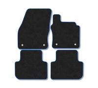 VW Tiguan (2016-2024) Premium Carpet Car Mats | Blue Edge Trim Premium Floor Mats Tailored Fit Full Coverage Protection Accessories Easy Clean Anti Slip Made in the UK