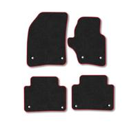 VW Touareg (2003-2010) Car Mats Accessories Tailored Fit Carpet Floor Mats non Slip Red Trim Full Coverage Compatible Accessory Front Rear Set Anti Slip Granulated Backing Hand-Finished