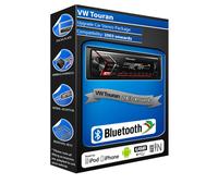 VW Touran car radio Pioneer MVH-S320BT stereo Bluetooth Handsfree kit, USB AUX