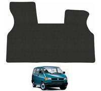 VW Transporter T4 (1990-2003) [Double Seat] Van Mats Accessories Tailored Fit Carpet Car Floor Mats Non Slip Black Trim Compatible Accessory Anti Slip Full Coverage Durable Hand-Finished
