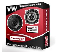 VW Transporter T4 Front Dash speakers Pioneer 4" 10cm car speaker kit 210W