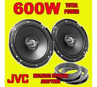 VW Transporter T5 2003-10 17cm 6.5" JVC 600 Watts Front Door Speakers & Brackets