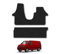 VW Transporter T5 (2003-2015) [Kombi] [Double Seat] [Single Sliding Door] Van Mats Accessories Tailored Fit Carpet Car Floor Mats Non Slip Black Trim Compatible Accessory Anti Slip Full Coverage
