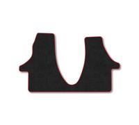 VW Transporter T6.1 (2019+) [Double Seat] Van Mats Accessories Tailored Fit Carpet Car Floor Mats Non Slip Black Trim Compatible Accessory Anti Slip Full Coverage Durable Hand-Finished