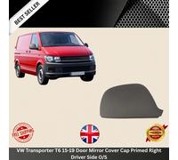 VW Transporter T6 15-19 Door Mirror Cover Cap Primed Right Driver Side O/S