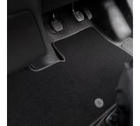 VW Transporter T6 (2015-2019) [Double Seat] Van Mats Accessories Tailored Fit Carpet Car Floor Mats Non Slip Grey Trim Compatible Accessory Anti Slip Hand-Finished Full Coverage Granulated Backing
