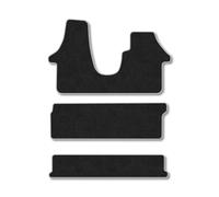 VW Transporter T6 (2015-2019) [Shuttle] Van Mats Accessories Tailored Fit Carpet Car Floor Mats Non Slip Grey Trim Compatible Accessory Durable Anti Slip Hand-Finished Full Coverage Granulated Backing