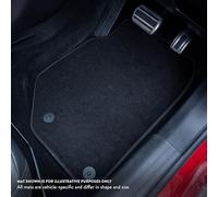 VW Transporter T7 (2024+) [Manual, 5 Seat] Premium Carpet Van Mats | Black Edge Trim Premium Floor Mats Tailored Fit Full Coverage Protection Accessories Easy Clean Anti Slip Made in the UK