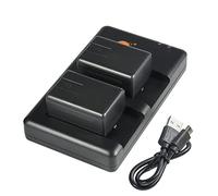 VW-VBK180 (Pack of 2) Rechargeable Battery Battery and Dual Charger Compatible with Panasonic SDR-H100 H101 H85 S50 S70 S71 T70 T71 T76 HC-V10 HC-V100 HC-V100M HC-V500 etc.
