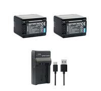 VW-VBT380 Battery Camera Batterie，Compatible For Panasonic，For HC-VX981 HC-VX985 HC-VX990 HC-VX992 HC-VXF1 HC-VXF11 HC-VXF995(2Battery 1Charger)