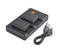 VW-VBY100 (2 Pieces) Rechargeable Battery Battery and Dual Charger Compatible with Panasonic HC-V110, HC-V130, HC-V160, HC-V201 etc