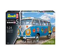 VW Volkswagen T1 Samba Bus 'Flower Power' Sons Of Flowers Plastic Kit 1:24 Model