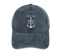 VWCSDSCS Custom Captain Hat Sailors Cap Personalized Nautical Anchor Baseball Cap with Boat Name for Boater Lake Cruise Boat Lovers