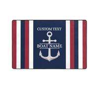 VWCSDSCS Personalized Anchor Welcome Aboard Boat Doormat Door Mat for Floor Home Kitchen,Custom Boat Nautical Anchor Floor Mats for House Front Indoor Inside Outdoor Outside Entryway Nautical Rug