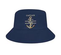 VWCSDSCS Personalized Captain First Mate Bucket Hat Summer Sun Beach Anchor Fishing Cap Compass Fisherman Cap Nautical Marine Sailor Sun Hat