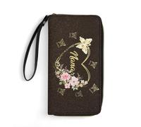 VWCSDSCS Personalized Grandma's Little Sweethearts Wallet-Loving Gift for Mother Grandma from Daughter Son Grandkids,Customized Name Cartoon Image