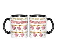VWCSDSCS Personalized Love Being Called Grandma Ceramic Mug - Custom Grandkids Names Coffee Mug 11oz Thoughtful Gifts for Grandma, Gigi, Mimi, Nana on Thanksgiving, Birthdays, or Any Special Occasion