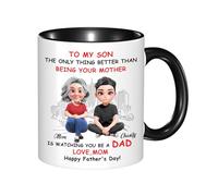 VWCSDSCS Personalized The Only Thing Better Than Being Your Mother,Custom Be A Dad Coffee Cup Warm Hearted Gift for Son from Mama