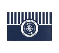 VWCSDSCS Personalized Welcome Aboard Boat Compass Doormat Door Mat for Floor Home Kitchen,Custom Boat Nautical Compass Floor Mats for House Front Indoor Inside Outdoor Outside Entryway Nautical Rug