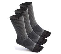 VWELL Toe Socks Cotton Athletic Running Five Finger Socks 3 Pairs,Size 7-11, Black (3 Pairs), 7-11