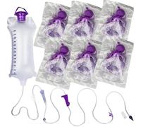VWJ 6 Packs E-nteral Delivery Gravity Bag, 1200ML Feeding Bag, Pump Bags, Disposable E-nteral N-utrition Bag