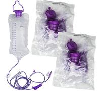 VWJ Enteral Delivery Gravity Bag Set, 1200ML Gravity Feeding Bag, Disposable Enteral Nutrition Bag, Large Bore - Health Care Aids