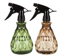 Vwoqiy 2 Pcs Empty Spray Bottles, 500ml Water Spray Bottles with Adjustable Spray Head, Refillable Trigger Sprayer Bottles, Atomizer Plant Mister Sprayer Bottles for Plants (Green Brown)