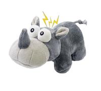 VWPTCHI Squeaky Durable Stuffed chew Crinkle Hours of Fun Aggressive Dog Toy Puppy pups Toys for Small Middle Large Breed Size Cute Rhino