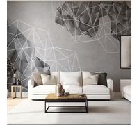 VwrxnchCoatx 3D Geometric Line Art Tv Wallpaper - Custom Textured Murals Abstract Wall Papers Prints Tv Sofa Background-400X280Cm