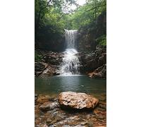 VwrxnchCoatx Cross Stitch Kits,Flowing Stream Mountain River Cross Stitch Ornament Kits for Adults Beginners,Counted Embroidery Needlepoint Kits Home Decor 40 * 50cm(Without Frame)