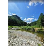 VwrxnchCoatx Cross Stitch Kits,Flowing Stream Mountain River Cross Stitch Ornament Kits for Adults Beginners,Counted Embroidery Needlepoint Kits Home Decor 40 * 50cm(Without Frame)