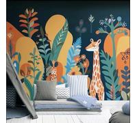 VwrxnchCoatx Custom 3D Cartoon Animal Wallpaper Cute Kids Bedroom Decor Tv Background Wall Mural Children's Room Wall Home Décor-200X140Cm