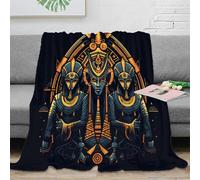 VWSXDCFVR 3D Printed Ancient gods Bedding Throw Microfiber Ultra Soft Warm Bedding Egyptian mystical art Sofa Throw for Christmas Thanksgiving 50x60inch(127x152cm)