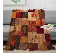 VWSXDCFVR 3D Printed Autumn quilt design Bed Blanket Microfiber Soft Cosy Bedding Warm Handmade patchwork Soft Throw Compact Portable for Students Campers Travellers Young Adults 60x80inch(150x200cm)