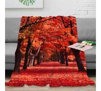 VWSXDCFVR 3D Printed Autumn trees Soft Throw Microfiber Soft Cosy Bedding Warm Vibrant fall scenery Thermal Blanket Anti Static No Shedding for Men Women Kids Households 70×80inch(180x200cm)