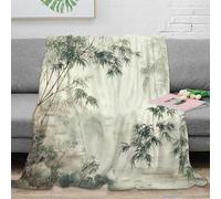VWSXDCFVR 3D Printed bamboo forest Cosy Throw Microfiber Ultra Soft Warm Bedding traditional Chinese Nap Blanket Heartfelt Gift for Travellers Campers Adventure Lovers 50x60inch(127x152cm)