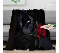 VWSXDCFVR 3D Printed black panther Home Blanket Microfiber Warm Soft Bedding Cosy mystical animal art Sofa Throw Lightweight All Season for Adults Teens Guests Families 60x80inch(150x200cm)