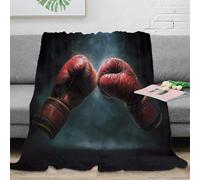 VWSXDCFVR 3D Printed boxing gloves Bed Blanket Microfiber Ultra Soft Warm Bedding combat sport Sofa Throw Anti Static No Shedding for Teens Young Adults Apartment Renters 70×80inch(180x200cm)