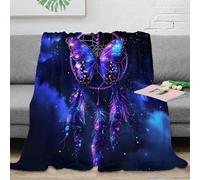 VWSXDCFVR 3D Printed ButterflyDreamcatcher Throw Blanket Microfiber Warm Thermal Bedding Soft FantasyArtStyle Warm Blanket for Holiday Celebrations Birthday Anniversary 40x50inch(100x130cm)