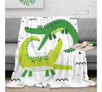 VWSXDCFVR 3D Printed Cute crocodile art Cosy Throw Microfiber Soft Warm Bedding Breathable Kids cartoon Nap Blanket Lightweight All Season for Office Workers Teens Adults 60x80inch(150x200cm)
