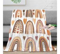 VWSXDCFVR 3D Printed Rainbow designs Blanket Microfiber Soft Warm Bedding Breathable Boho art Cosy Throw Lightweight All Season for Apartment Dwellers Renters Young Adults 50x60inch(127x152cm)